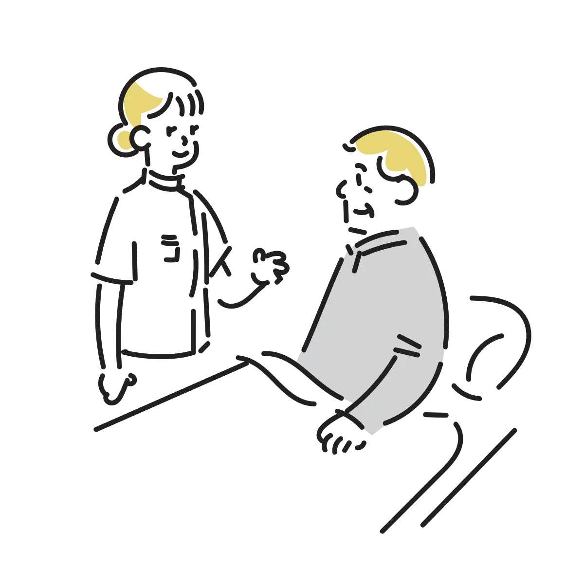看護師が訪問を始めるイラスト
